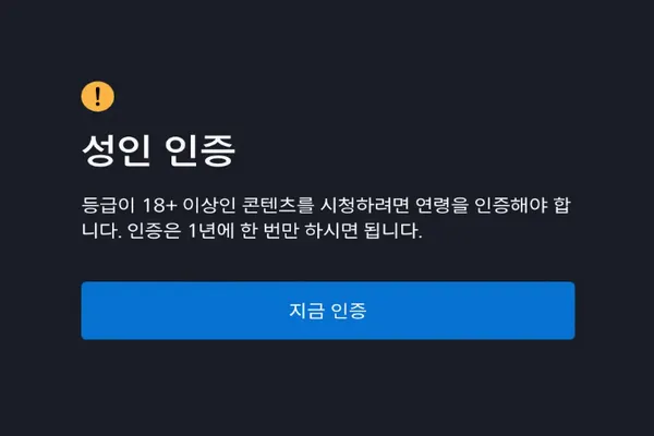 디즈니플러스 성인인증 방법